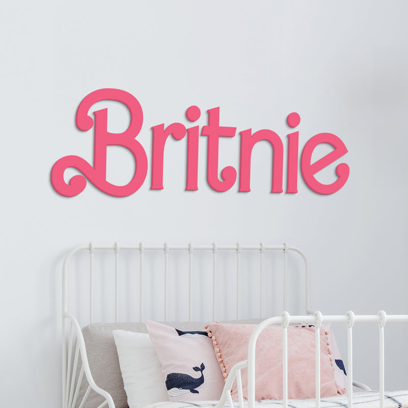 Barbie Font Name Sign