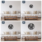 Modern Wooden Monogram Sign