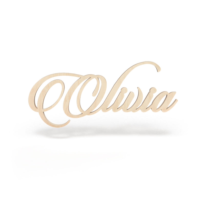 Olivia Font - Wooden Monogram Sign