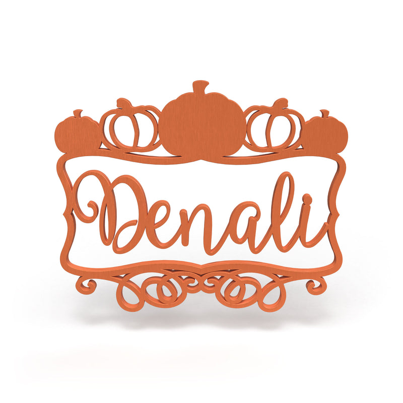 Pumpkin Name Sign