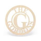 Bullseye Name Wooden Monogram Sign