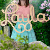Layla Font - Wooden Monogram Sign