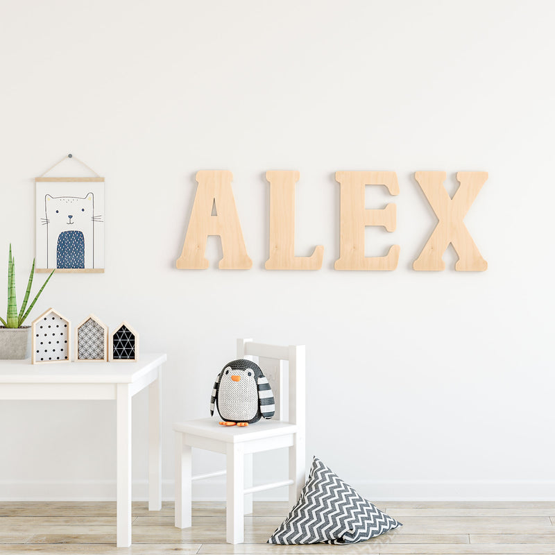 Alex Font - Wooden Monogram Sign