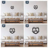 Antler Wooden Monogram Sign