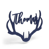 Antler Name Wooden Monogram Sign - Script