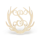 Antler Wooden Monogram Sign