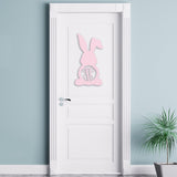 Bunny With Bent Ear Single Monogram Sign