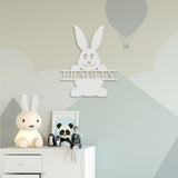 Bunny With Family Name Sign