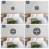 Circle 3-Letter Wood Monogram Sign