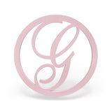 Circle Script Letter Wooden Monogram Sign