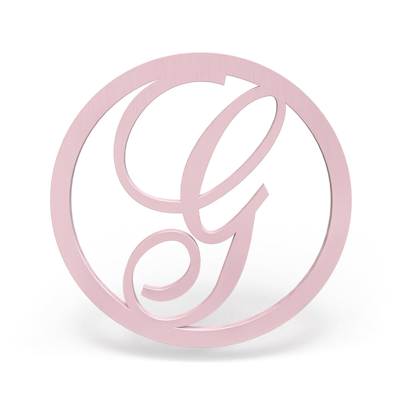 Circle Script Letter Wooden Monogram Sign