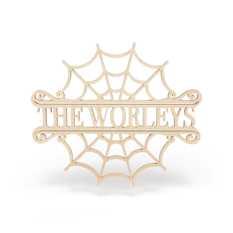 Cobweb Name Sign