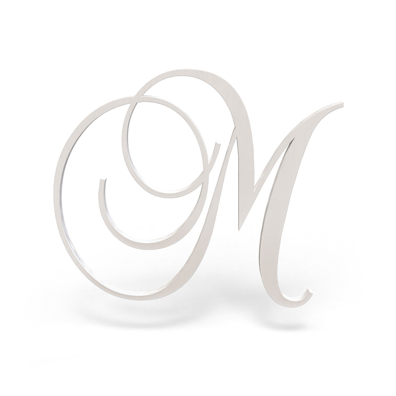 Curved Letter Wooden Monogram Sign