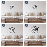 Curved Letter Wooden Monogram Sign