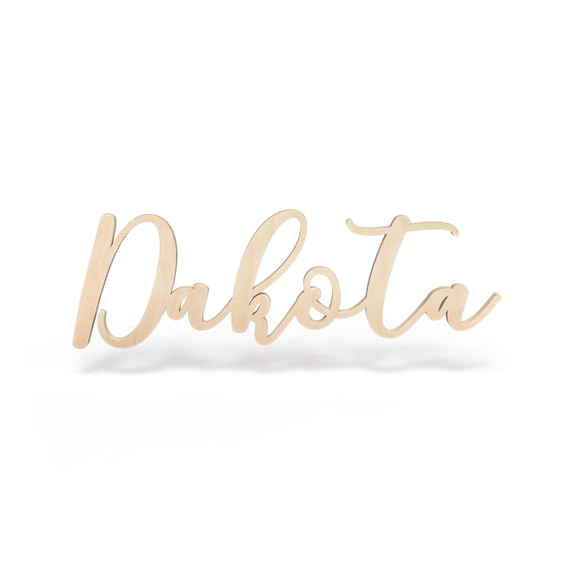 Dakota Font - Wooden Monogram Sign