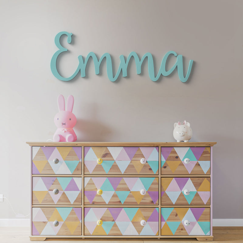 Emma Font - Wooden Monogram Sign