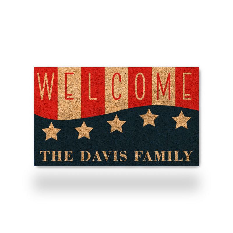 Patriotic Personalized Doormat