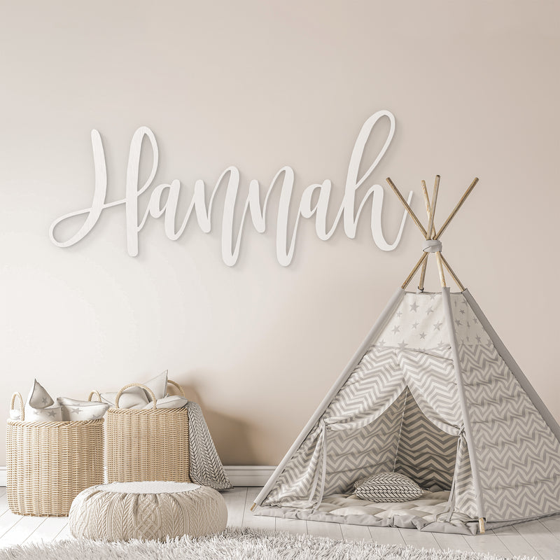 Hannah Font - Wooden Monogram Sign