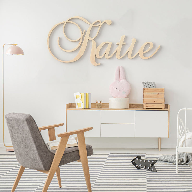 Katie Font - Wooden Monogram Sign