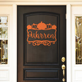 Pumpkin Name Sign