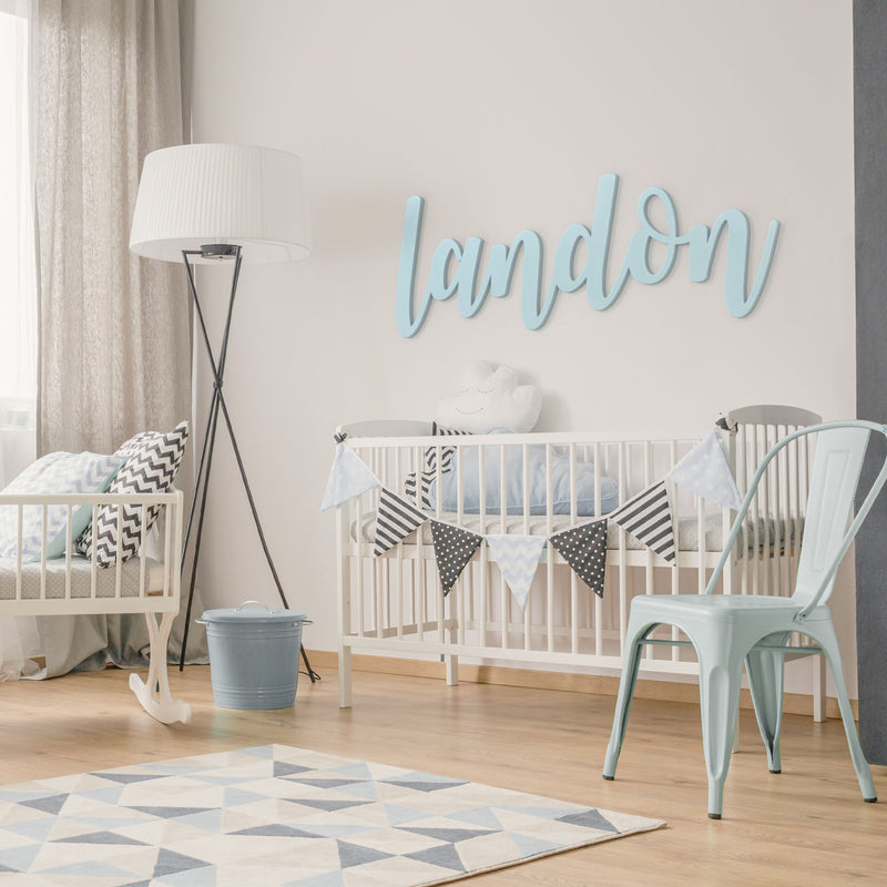 Landon Font - Wooden Monogram Sign