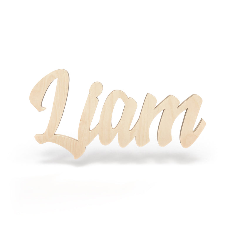 Liam Font - Wooden Monogram Sign