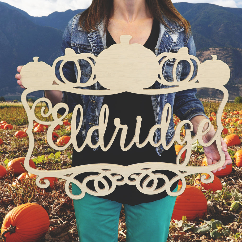 Pumpkin Name Sign