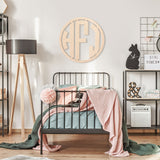 Modern Wooden Monogram Sign