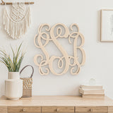 Regular 3-Letter Wood Monogram Sign