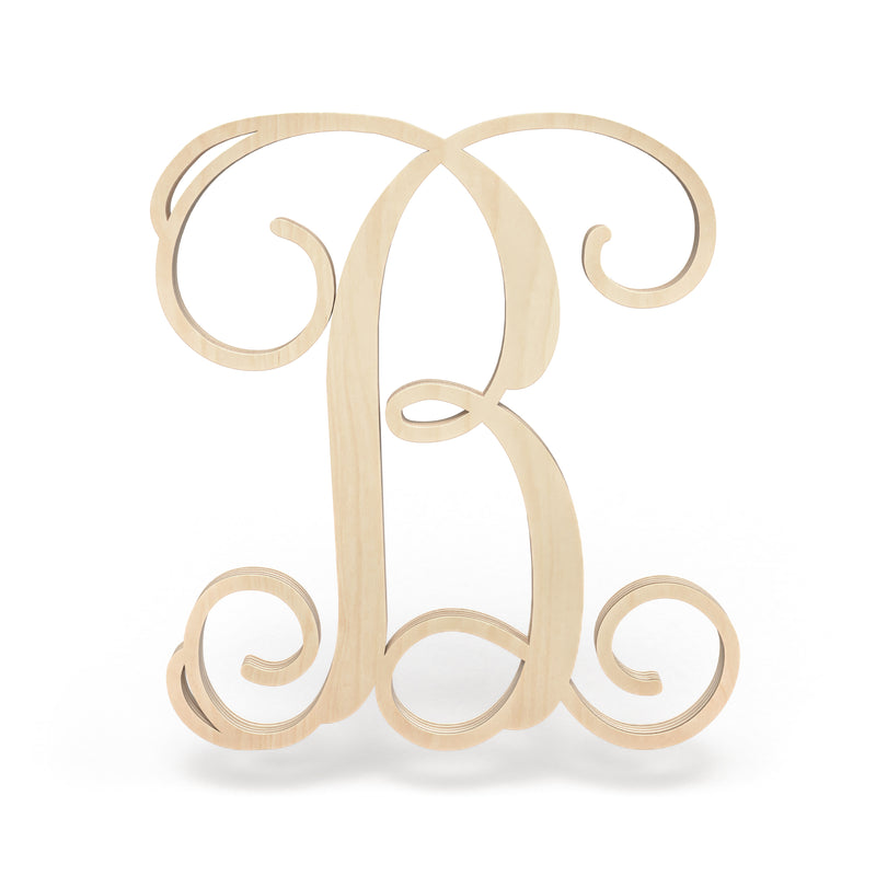 Regular Font - Wooden Monogram Sign