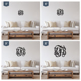 Regular 3-Letter Wood Monogram Sign