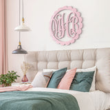 Scallop Wooden Monogram Sign
