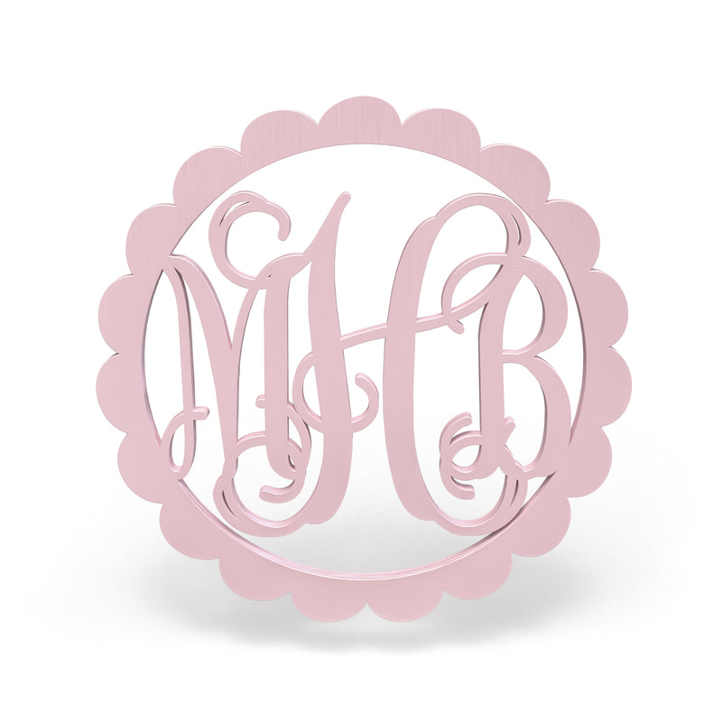 Scallop Wooden Monogram Sign