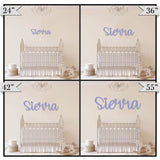 An image of the sizing of the Zoe font used for the wooden monogram signs from 48 Hour Monogram.