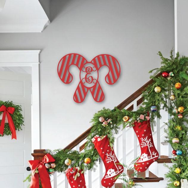 Candy Cane Monogram