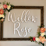 Hannah Font - Wooden Monogram Sign