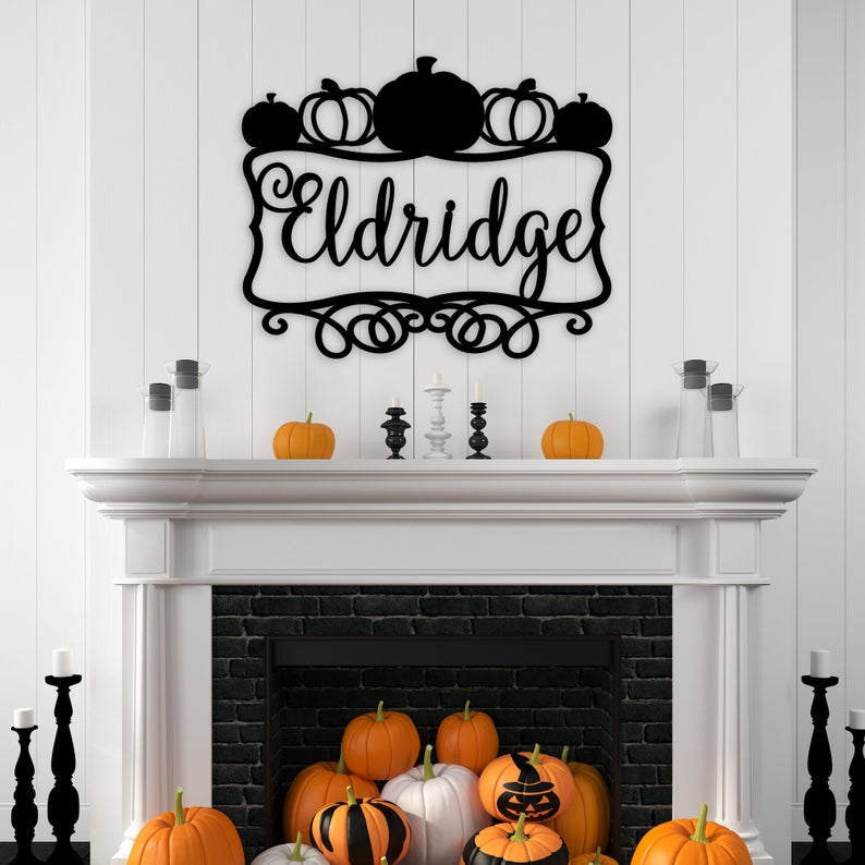 Pumpkin Name Sign